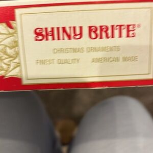 Shiny Brite Red and Gold Christmas Ornaments